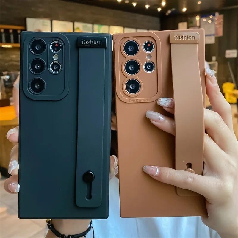 Para Samsung Galaxy S24 Ultra Liquid Silicone Porta Pulseira S23 S22 S24 S23 Plus S20FE Proteção Da Lente Câmera Capa em Oferta na Shopee