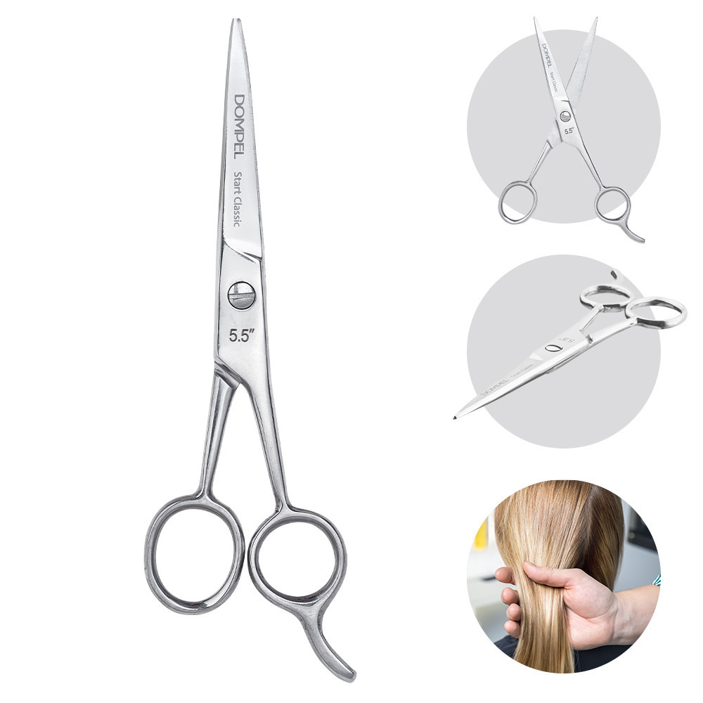 Tesoura Cabeleireiro Profissional Start class. Fio Laser 5.5"  Barbeiro Corte De Cabelo Dompel