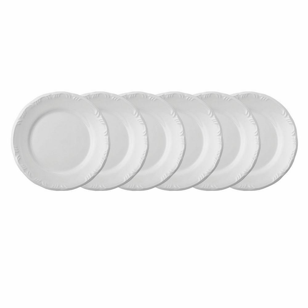 Jogo de Pratos Rasos 6 Peças Pomerode Schmidt em Oferta na Shopee