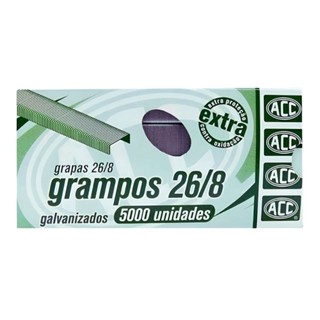 Grampo Acc 26/8 Galvanizado 5000 Unidades em Oferta na Shopee