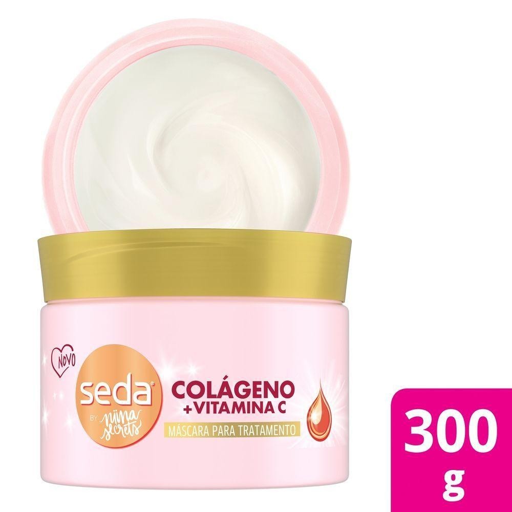 Máscara de Tratamento Seda By Niina Secrets Colágeno + Vitamina C 300g - Beauty