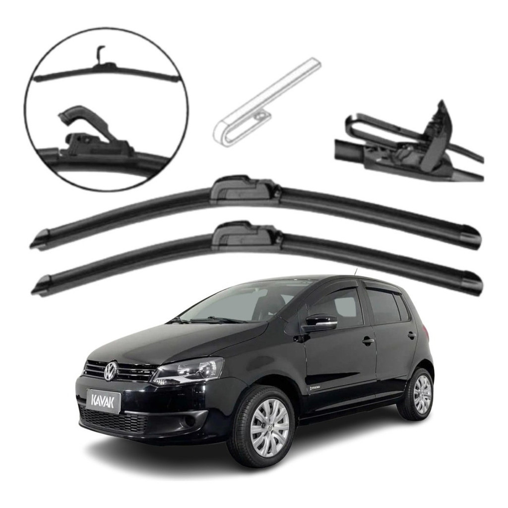 Par De Palhetas Limpador Parabrisa Silicone Fox 2003 Ate 2012 em Oferta na Shopee