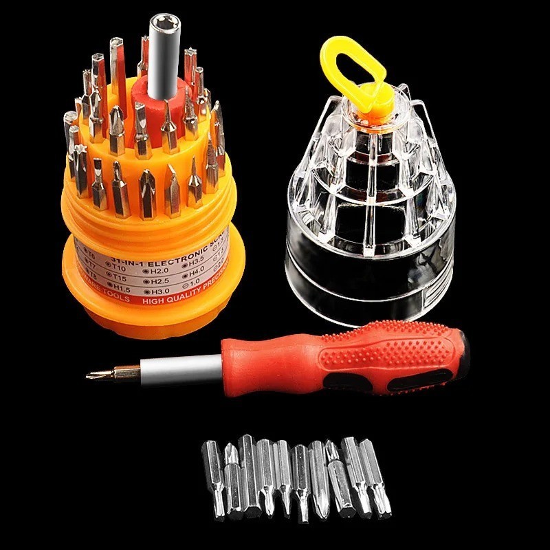 Kit Jogo Ferramenta 31 Peças Chaves Alen Torx Fenda Philips