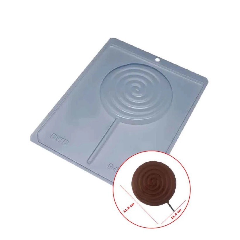 Forma Simples Pirulito Caracol Grande CÓD 9467 - Em Acetato BWB