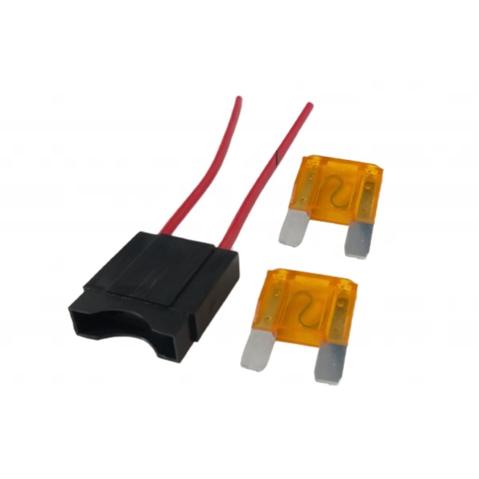 Porta Fusível Maxi Fio 4mm + 2 Fusíveis Lâmina Max 40 Ampere