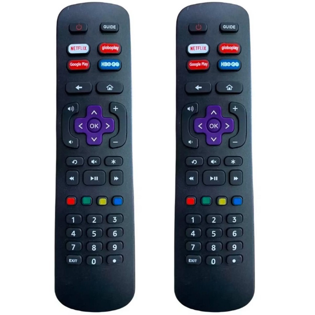 Promoção com  2 Controle Remoto Compatível Tv Philco Roku HBO Go Lelong Le-7245