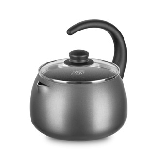 Chaleira Antiaderente Linha Flora com Tampa de Vidro 2L em Alumínio Grafite MTA - 903 em Oferta na Shopee