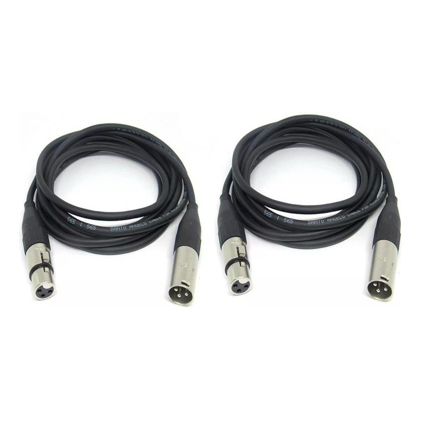Kit C/2 Cabo Mic Santo Angelo Balanceado Xlr 5 Metros (sa2x)