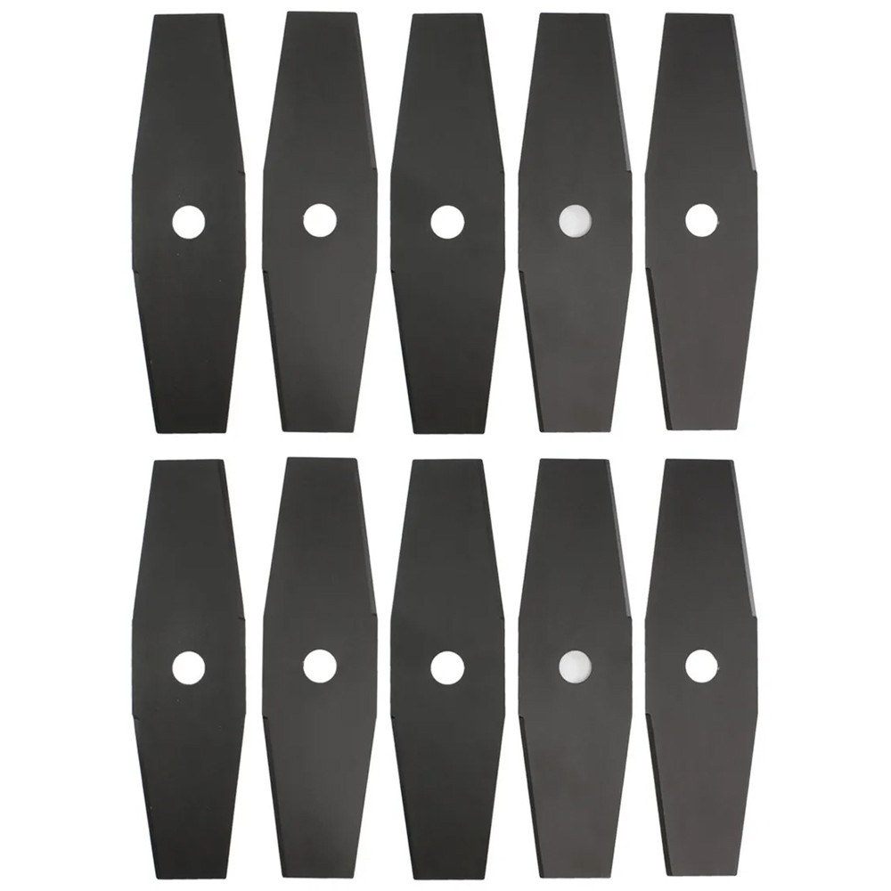 Kit 10 Facas Lâminas 2 Pontas Roçadeira 350mm Furo 1" Polegada 1,7mm - Home & Living