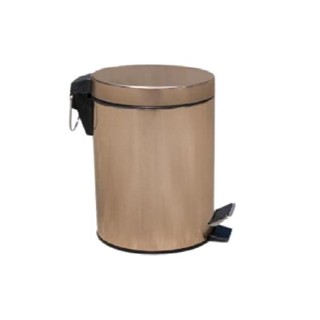 Lixeira Inox Com Pedal Rose Gold 20 Litros