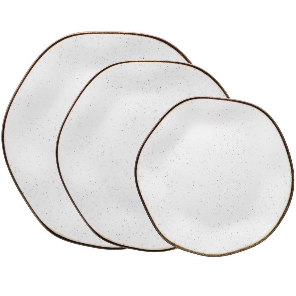 Jogo de Pratos 18 peças Oxford Oxford Ryo Maresia em Oferta na Shopee