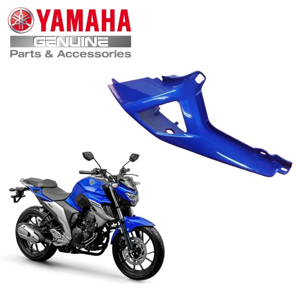 CARENAGEM TAMPA TRASEIRA 5 ESQUERDA AZUL FZ25 FAZER 250 ORIGINAL YAMAHA