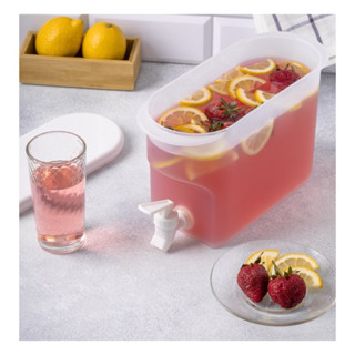 3.5L Suqueira Plastica com tampa para Geladeira Com torneira capacidade 3,5litros para agua saborizada em Oferta na Shopee