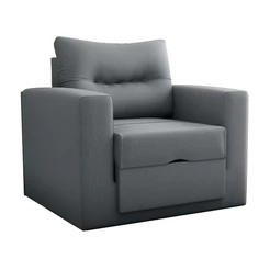 Sofá-Cama Solteiro Marisol Suede Cinza