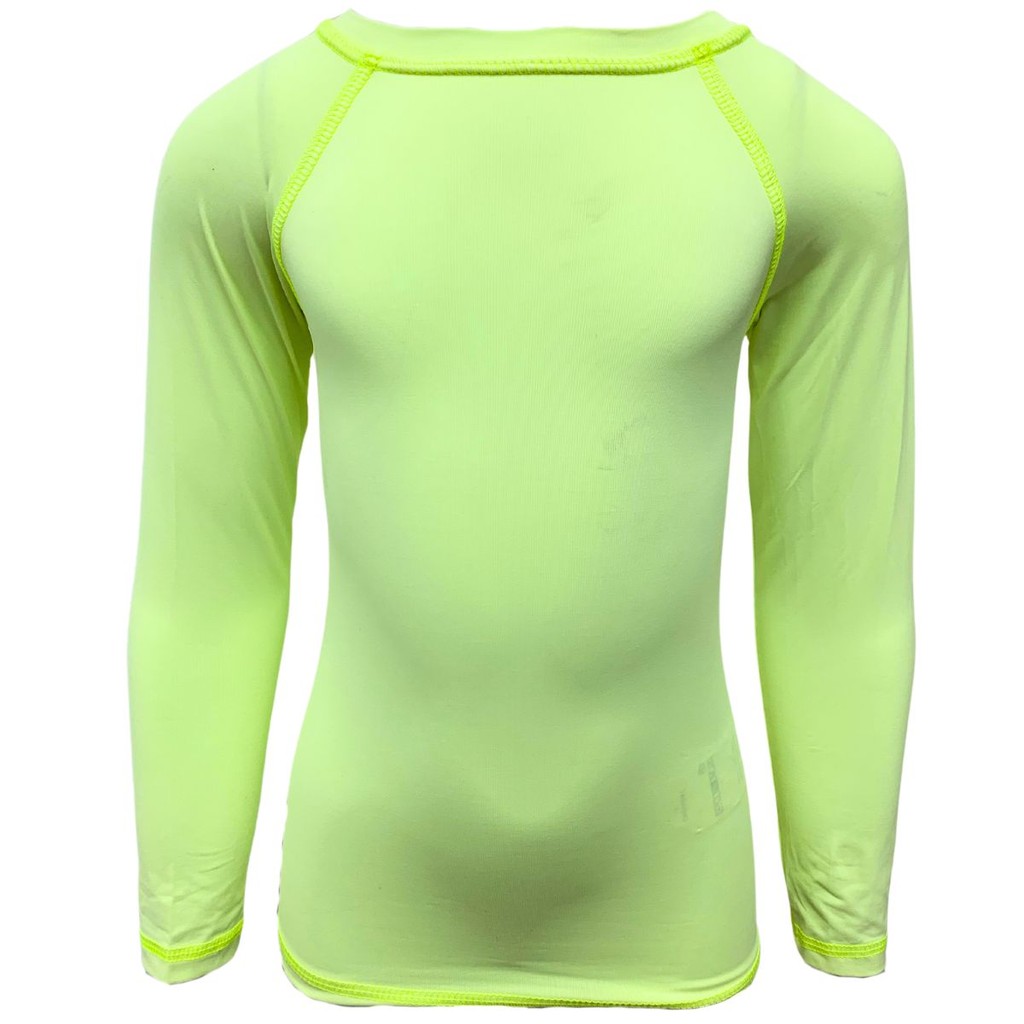Camisa Térmica Blusa Camiseta Proteção Solar Uv Amarelo Kids Praia Piscina Filtro Sol Fps 50