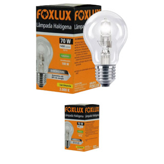 Kit 2 Lâmpada Halógena Clássica Foxlux 70W 127V | Luz intensa, alta durabilidade em Oferta na Shopee