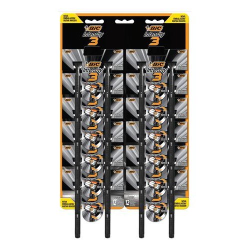 Bic Barbeador Intensity 3 Preto Cartela 12 Unidades em Oferta na Shopee