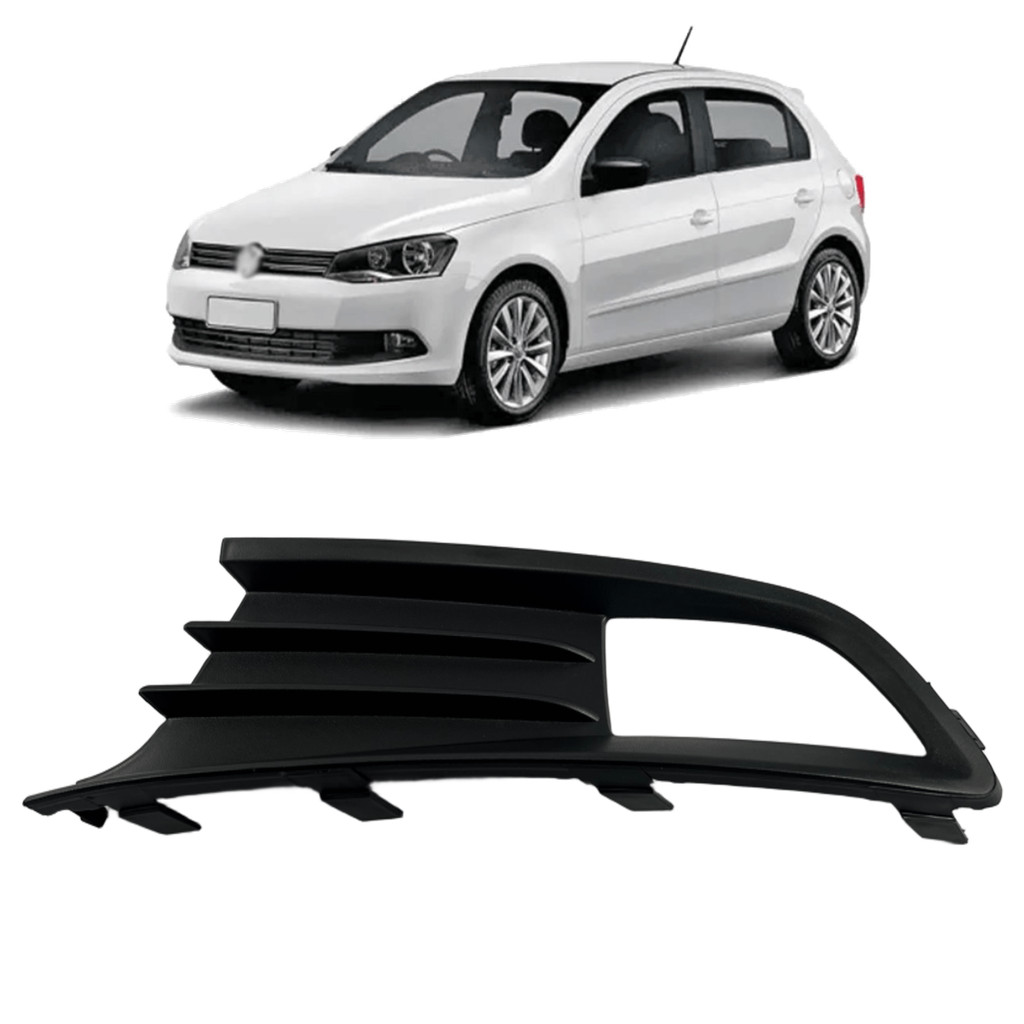 Moldura Grade Para-choque Gol G6 C/furo Milha Esquerdo
