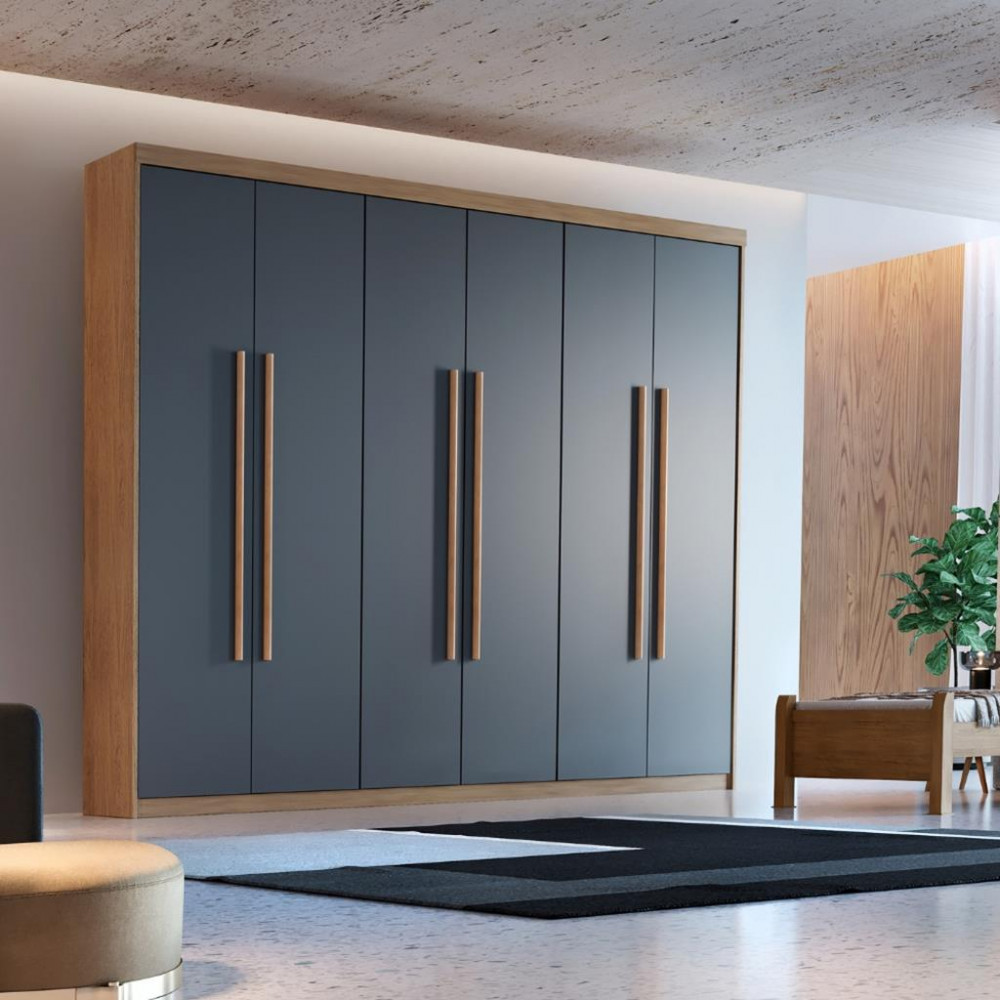 Guarda Roupa Casal 6 Portas Hawai Rufato - Home & Living