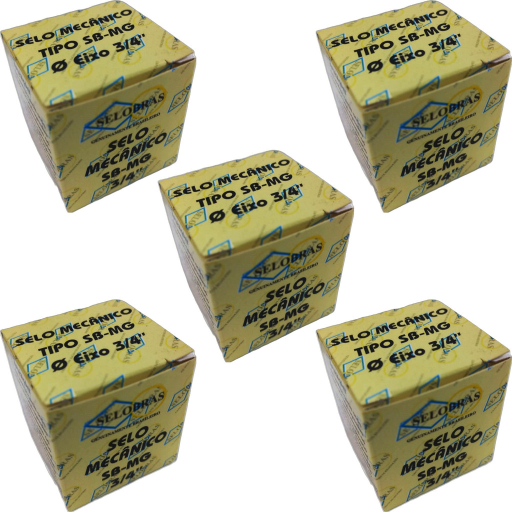 Kit Selo Mecânico SB-MG Buna 3/4 Para Bombas Dancor Meka - 05 Peças