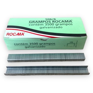 Grampo 6mm 106/6 Caixa C/ 3500 Grampos Rocama em Oferta na Shopee