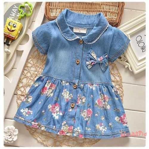 Vestido De Noiva KidsW-Baby Girls Floral Print Bowknot Festa De Verão em Oferta na Shopee