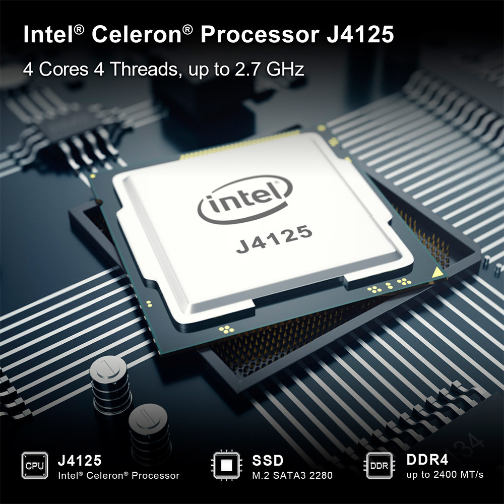 Detalhes do Cpu Mini PC Beelink GKmini J4125 256gb Ssd 8gb Ram para Escritório Sistema Operacional Windows