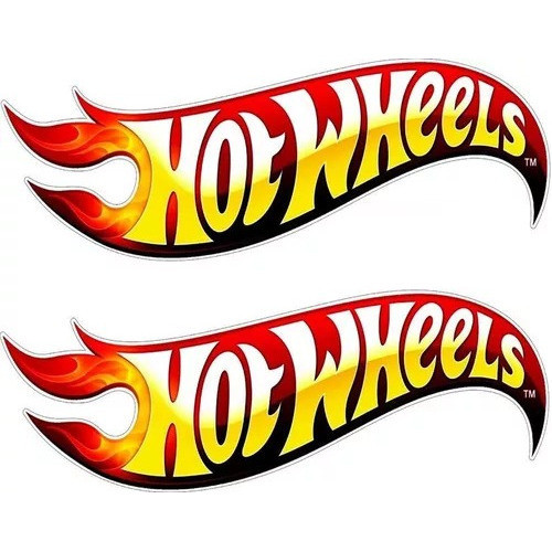 Par De Adesivos Hot Wheels Carro Moto Bike 60cmx18cm