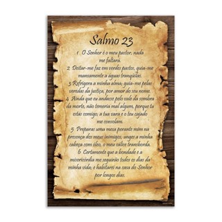 Quadro Decorativo Salmo 23 Quadro Religioso Cristão Para Sala Quarto Evangélico Placa Decorativa em Oferta na Shopee