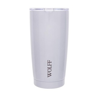 Copo Térmico Parede Dupla Branco Wolff de Aço Inox 600ml
