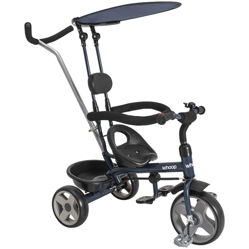 Triciclo Carrinho para Passeio e Pedal Kiddo Whoop Grow Azul em Oferta na Shopee