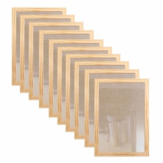 Kit 10 Molduras A5 15x21cm em Madeira de Pinus com MDF e Vidro -2x1 em Oferta na Shopee