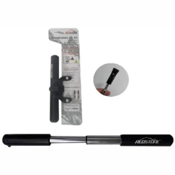 Mini Bomba Bike Pump de Alumínio 25 x 191mm Preta Bico Fino/Grosso Redstone Novo
