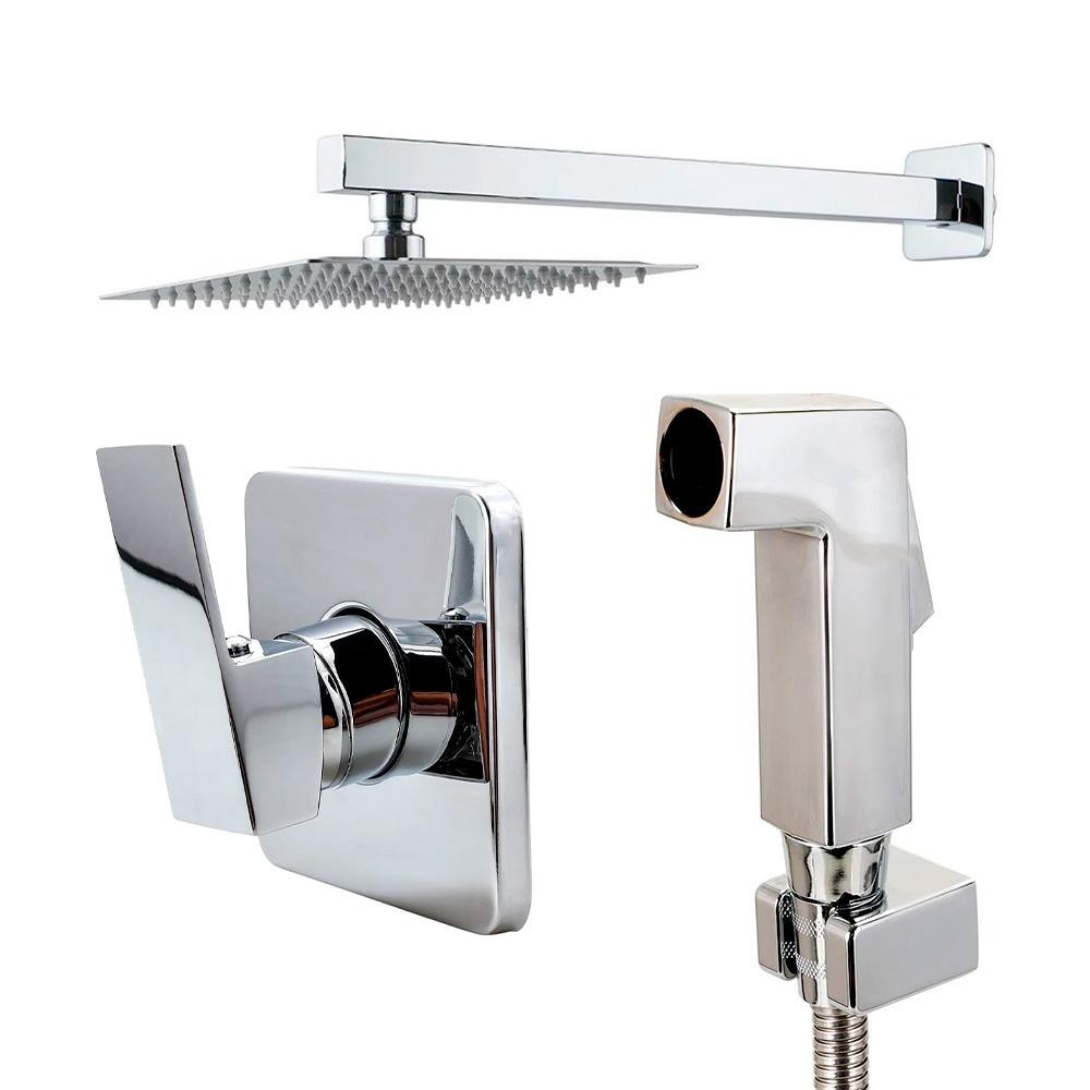 Chuveiro Mundaú Ducha Higiênica e Misturador Pingoo - Prata em Oferta na Shopee