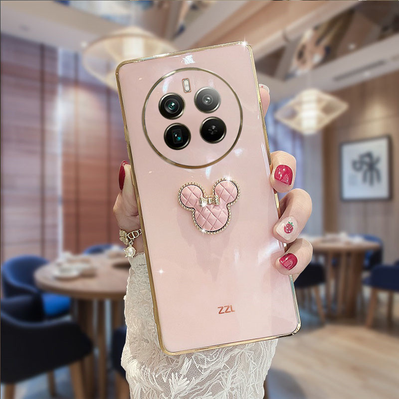 Estojo Para Celular Realme 12 12 + Pro Plus 5G Realme12 12Pro Macio Com Lovely Cute Bears Pink Green Back Cover em Oferta na Shopee