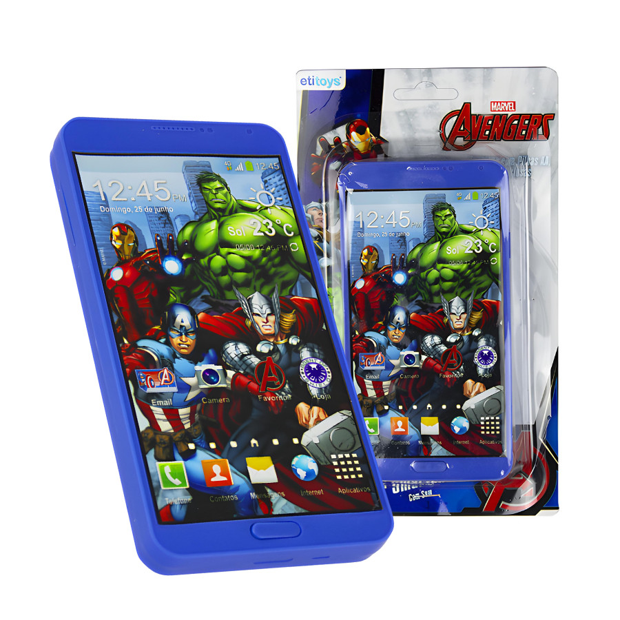 Celular Smartphone Brinquedo Infantil Musical Com Som Vingadores Frozen