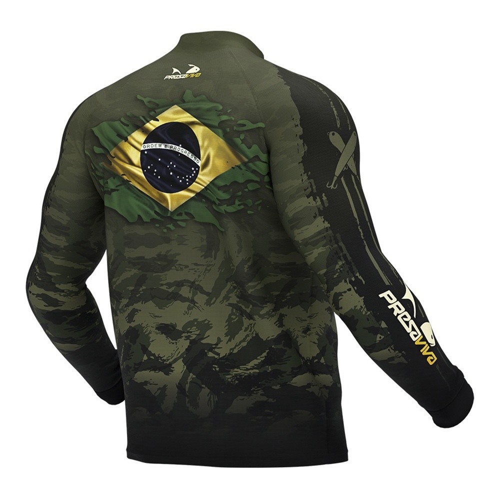 Camisa de Pesca Com Proteção UV Camuflado 05 Presa Viva em Oferta na Shopee