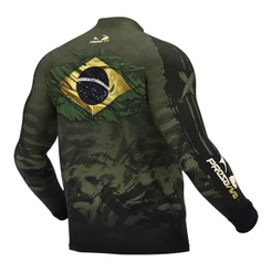 Camisa de Pesca Com Proteção UV Camuflado 05 Presa Viva