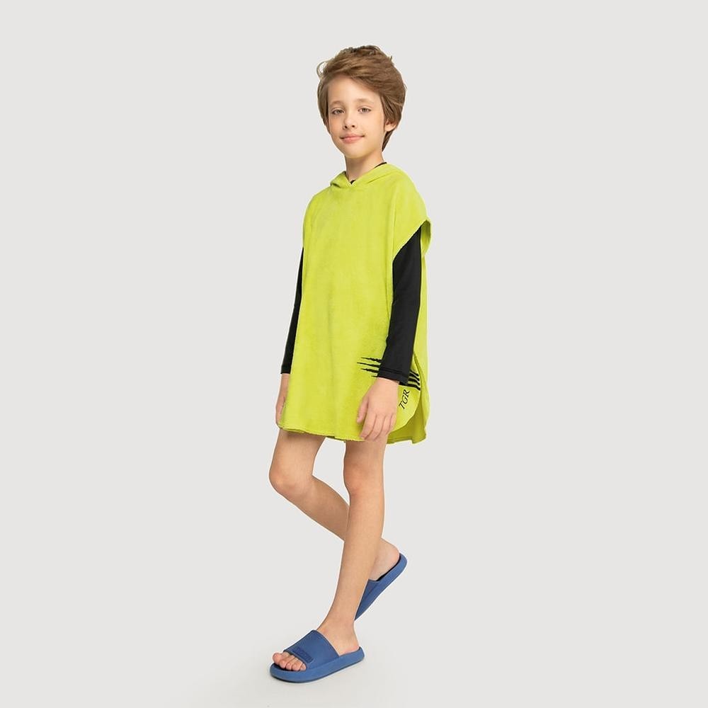 Roupão Poncho Manga Curta Infantil Masculino Tigor