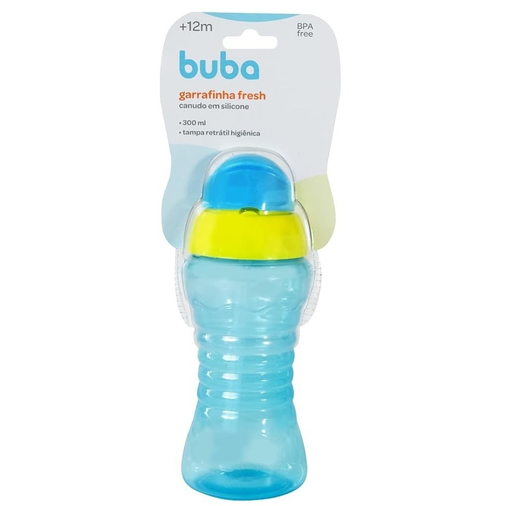 Garrafinha Fresh Azul 300ML Bico de silicone 5819 - Buba em Oferta na Shopee