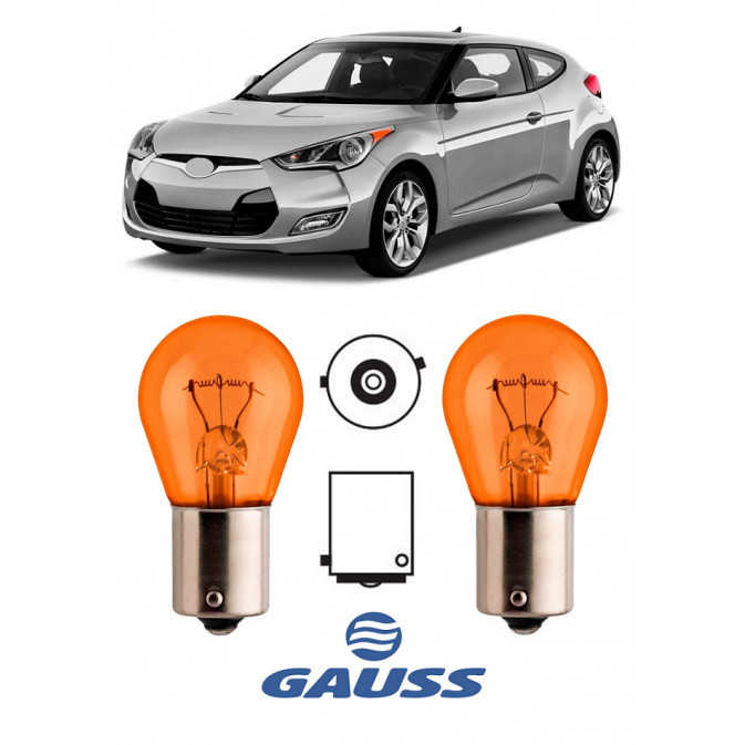 Par Lampada Pisca Seta Farol Farol Hyundai Veloster