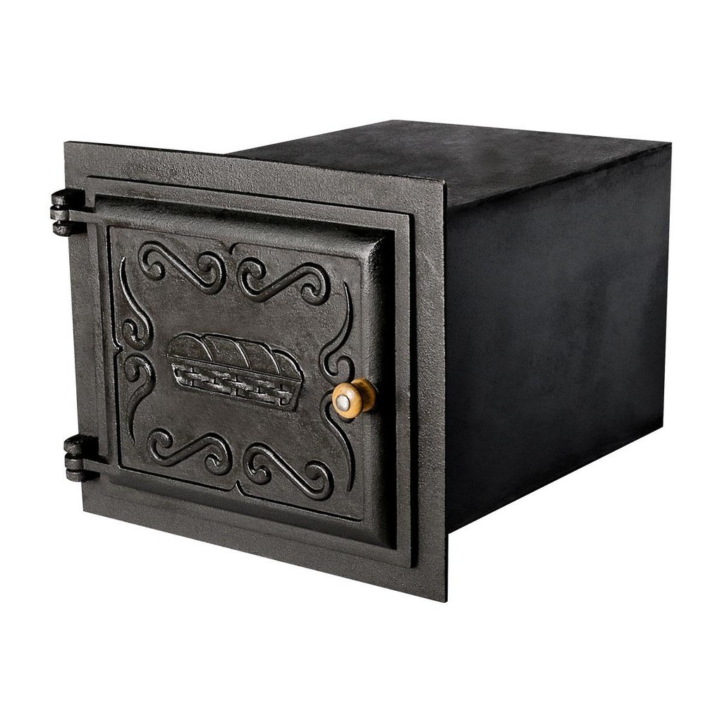 Forno Quadrado Pequeno Frente Ferro Fundido Caixote em Aço 0,90mm