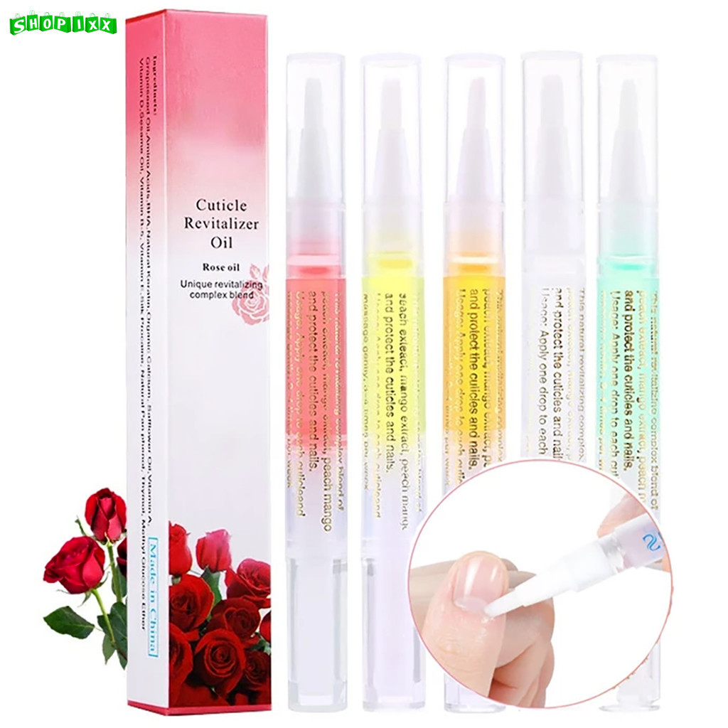 Kit 24 Caneta Óleo Hidratante Cutículas Revitalizador De Unha Sabor Fragrância Flores e Frutas Unhas