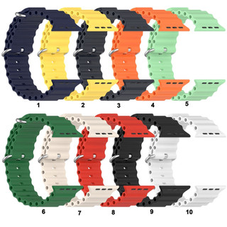 Pulseira de relógio de Smartwatch PretoPalha De Silicone Ocean Straw Capaz Para Relógio A…