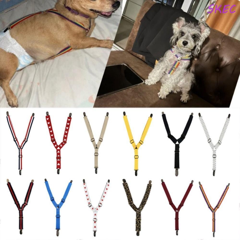 Alça Anti-Queda Com Suspensório Para Cães SKEC , Clipe Colorido Ajustável Calças Fisiológicas Animais De Estimação , Pol