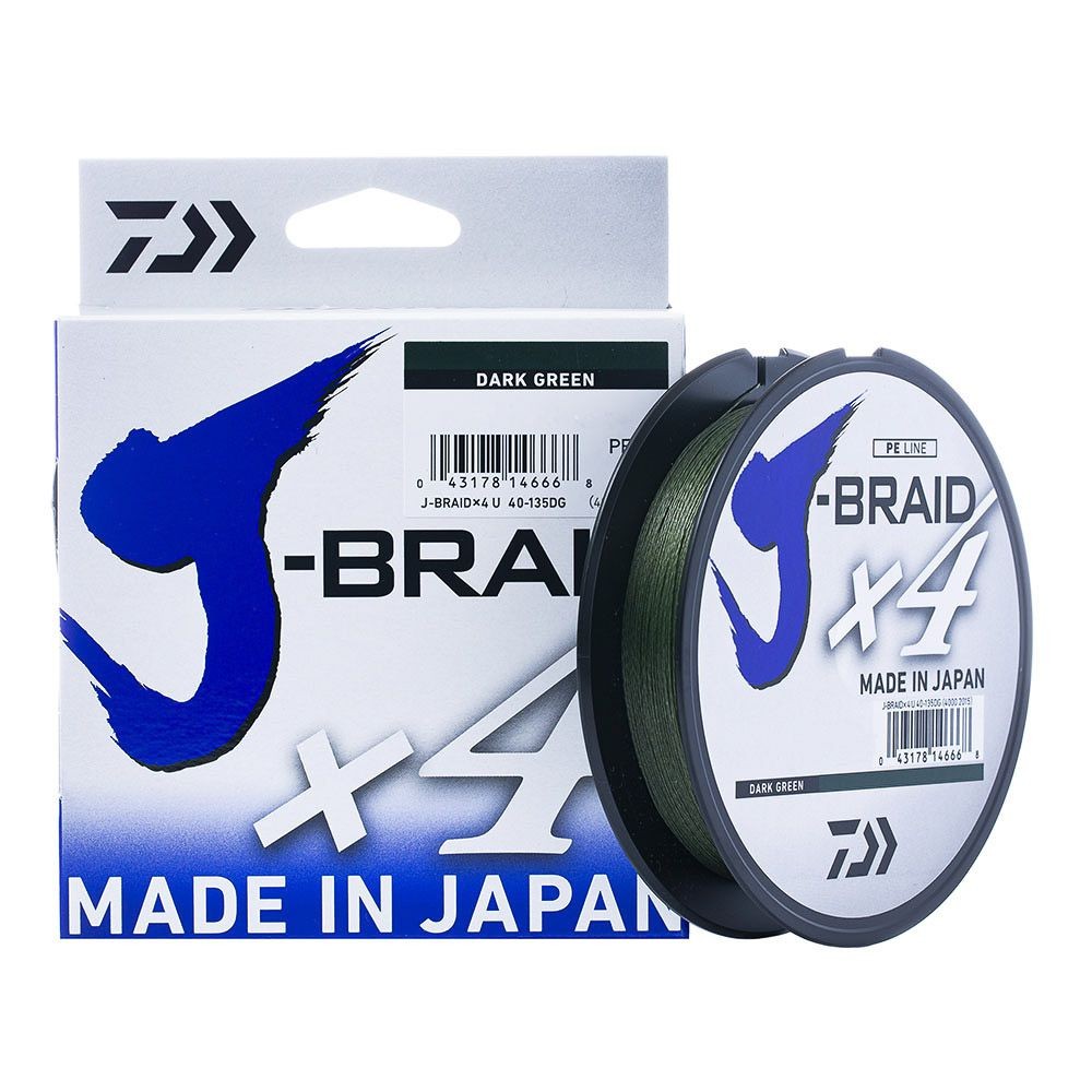 Linha Multifilamento X4 Daiwa J-Braid 4 fios 270m Verde - Japonesa