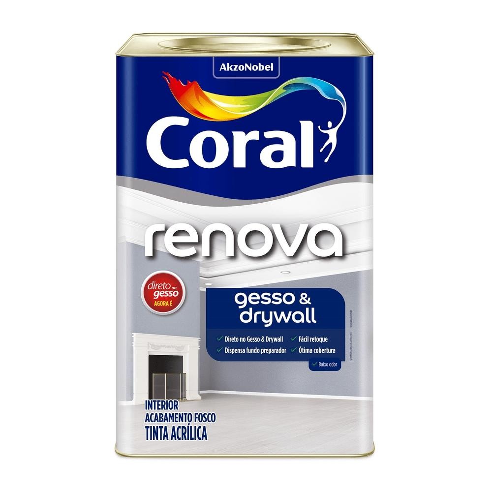 Tinta Gesso Coral Renova Gesso E Drywall 18 Litros