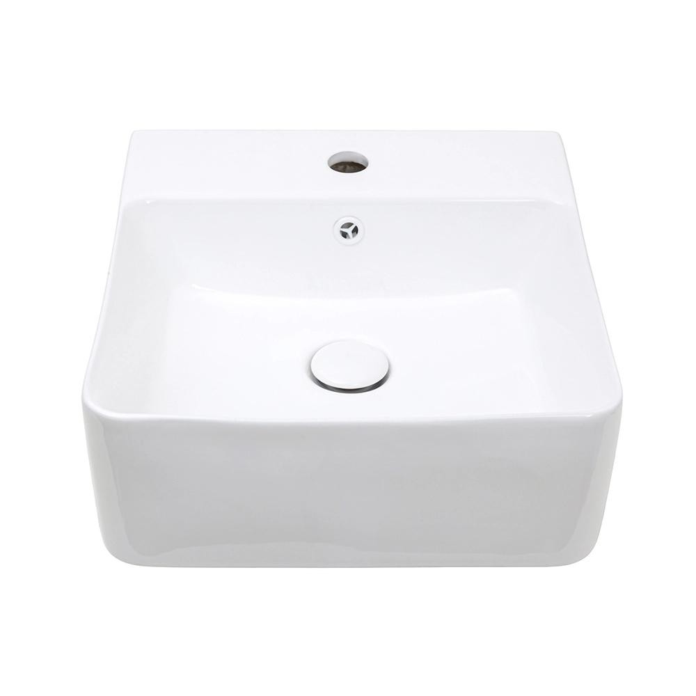 Cuba de Apoio para Banheiro Quadrada Louça Cerâmica Ágata Pingoo - Branco em Oferta na Shopee