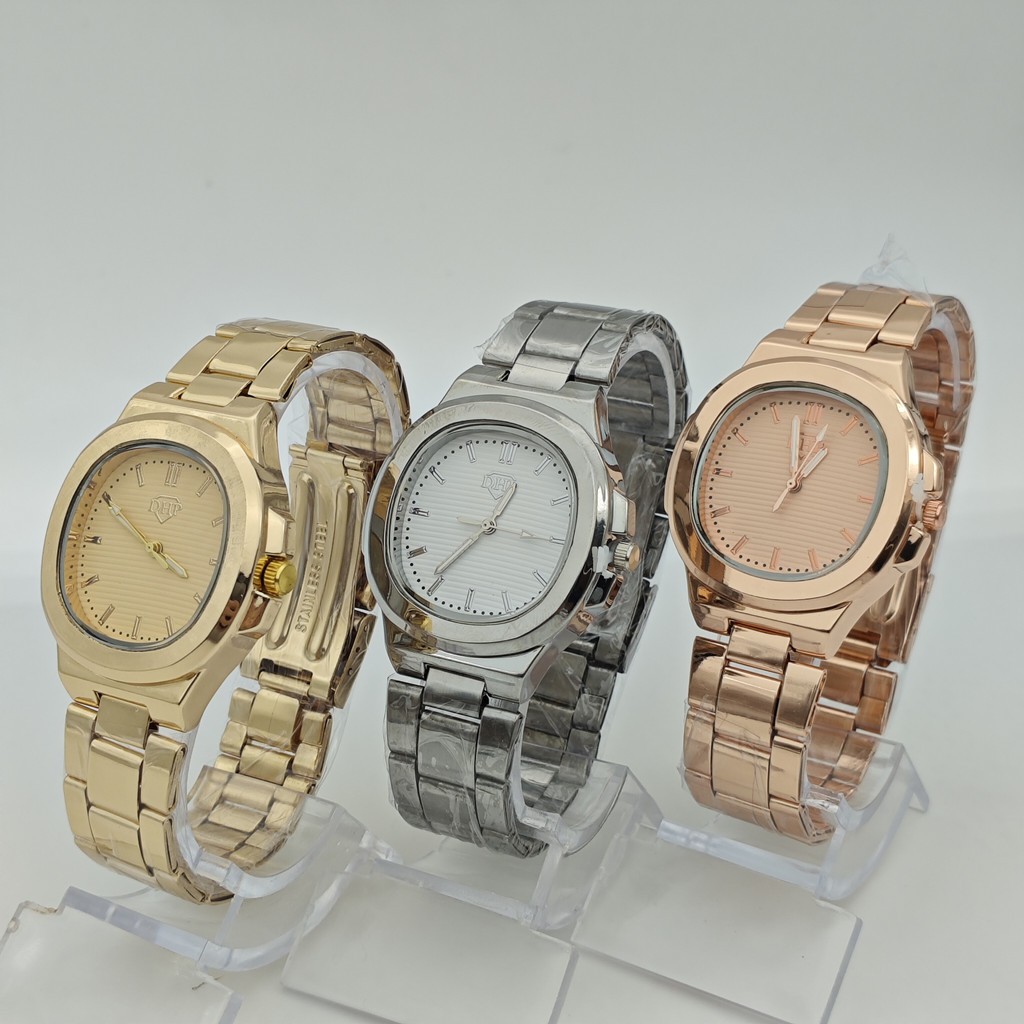 [2413] Relógio DHP à prova d'agua feminino metal original da moda resistente social presente em Oferta na Shopee