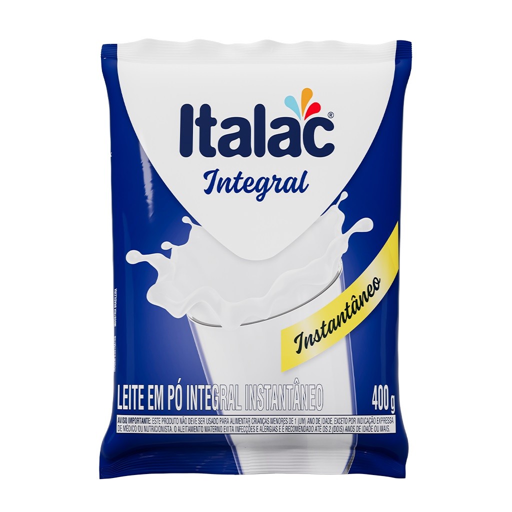Leite Em Pó Integral Italac Instantâneo 400g Sachê